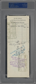 1925 Alex Ferguson Signed New York Yankees Payroll Check (PSA/DNA)